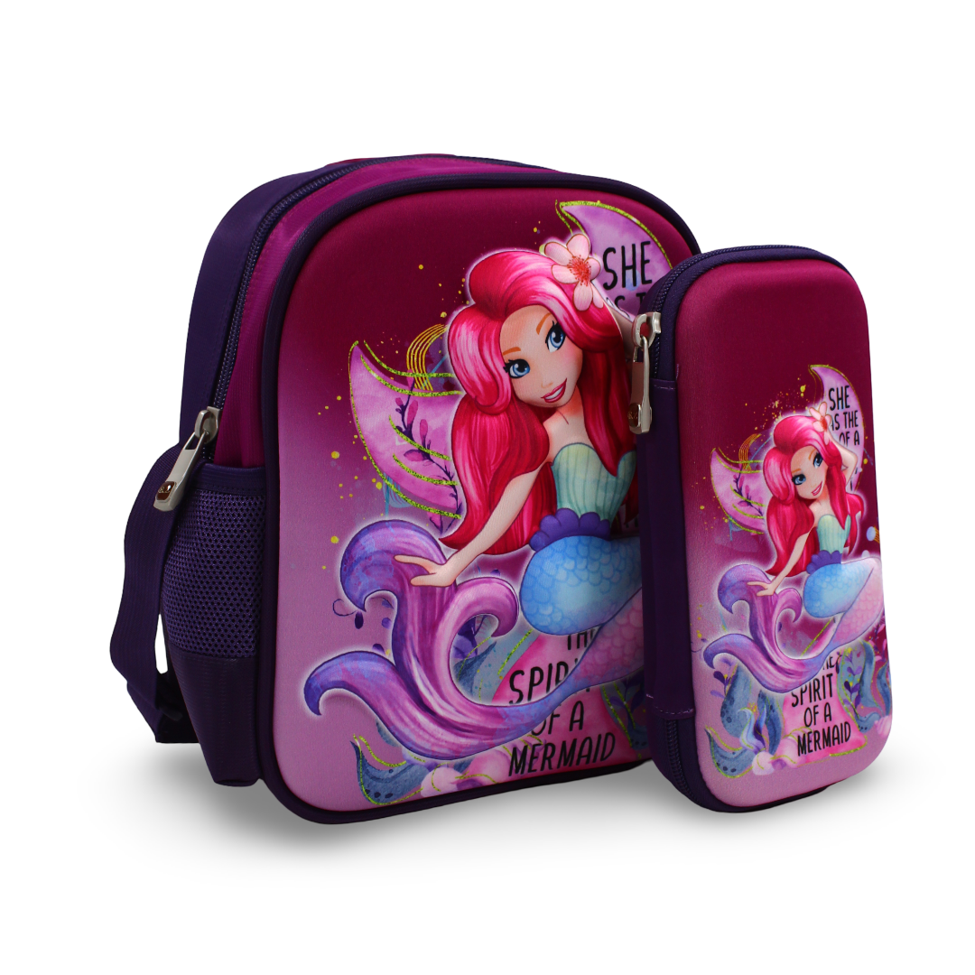 BZ Mermaid (Lunch Bag + Pencil Case) – Fuchsia & Purple - School - BZ-SCHOOL