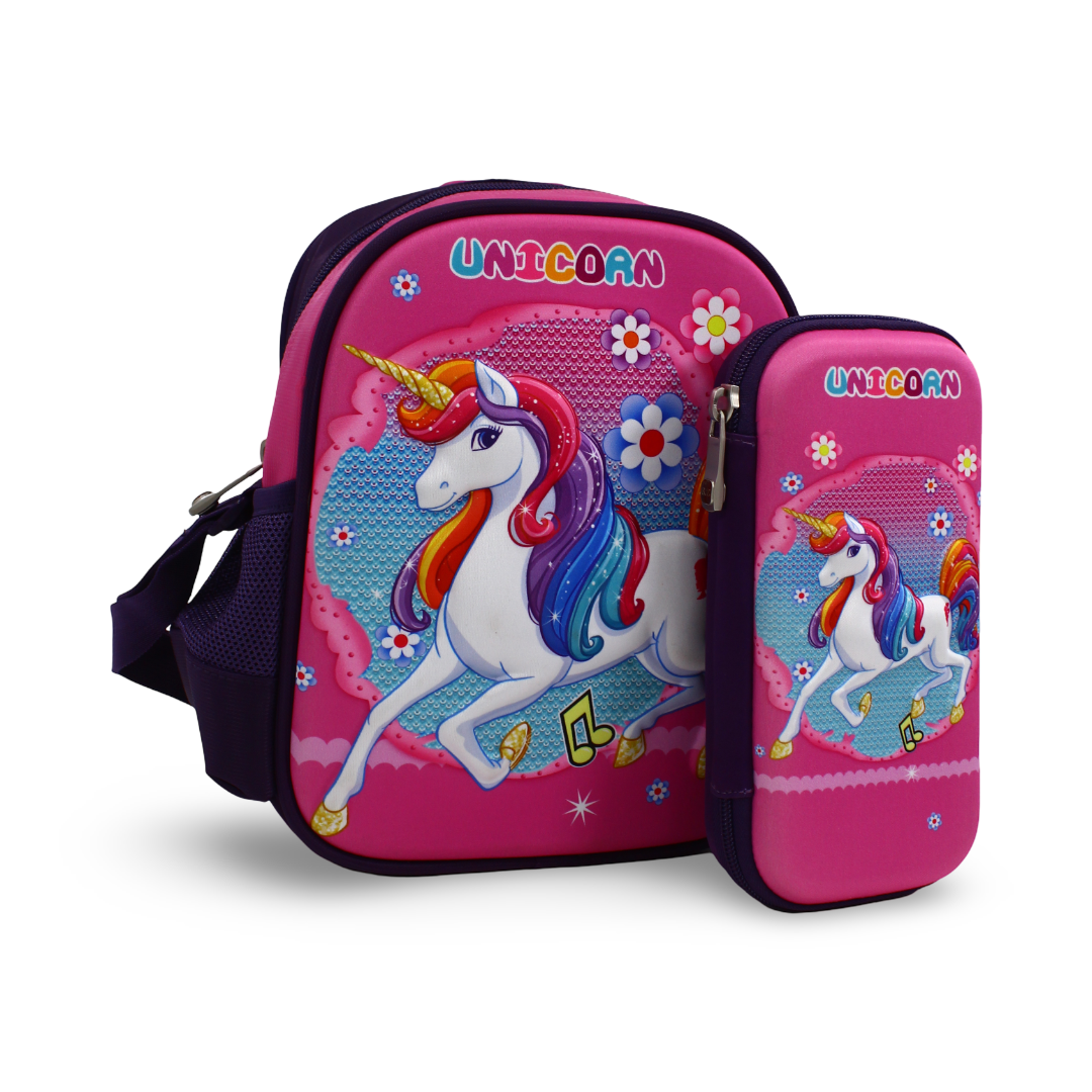 BZ Unicorn (Lunch Bag + Pencil Case) – Purple & Pink - School - BZ-SCHOOL