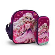 BZ Fantasy Princess (Lunch Bag + Pencil Case) – Purple & Fuchsia - School - BZ-SCHOOL