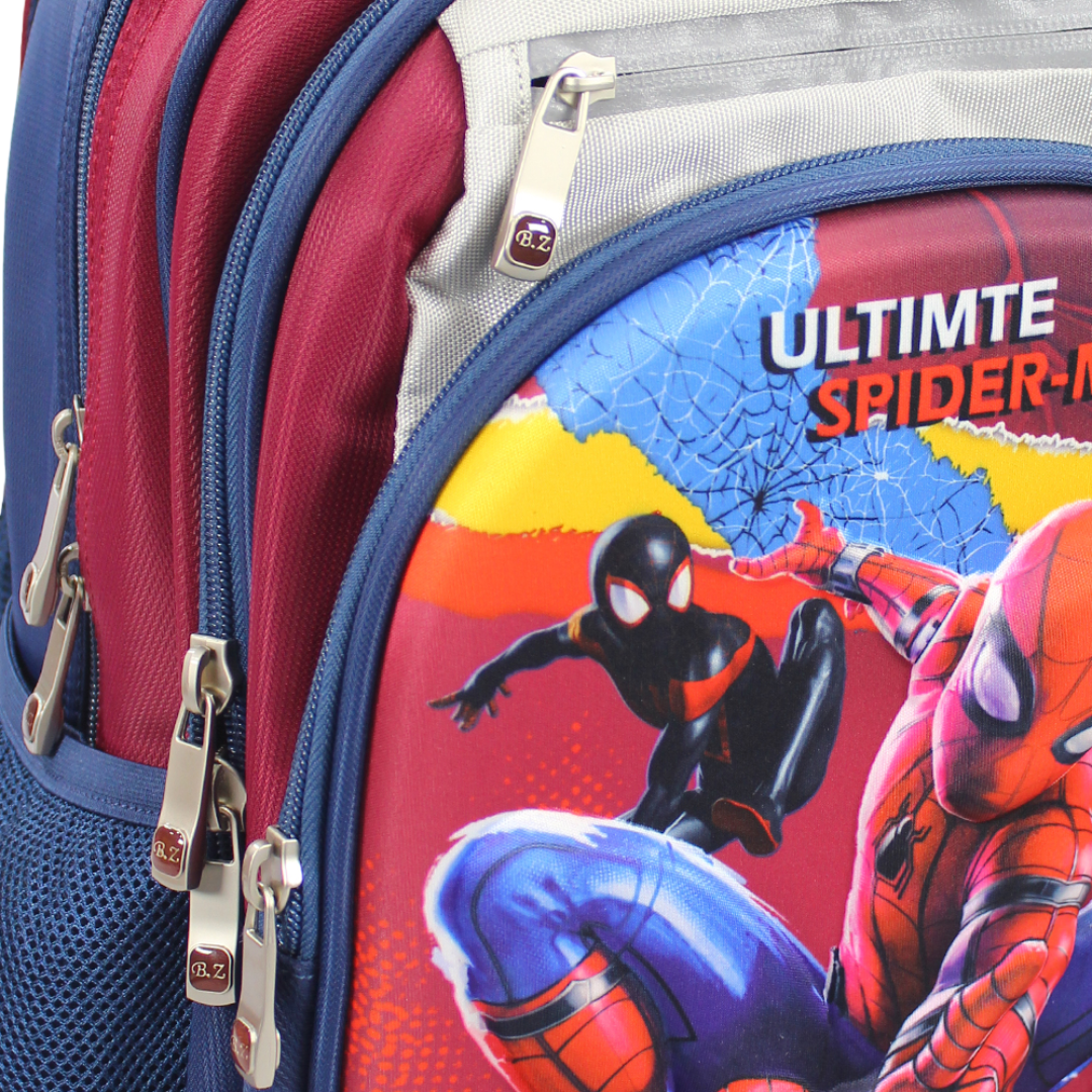 BZ Spider-Man Backpack 18 Inches – Navy & Burgundy