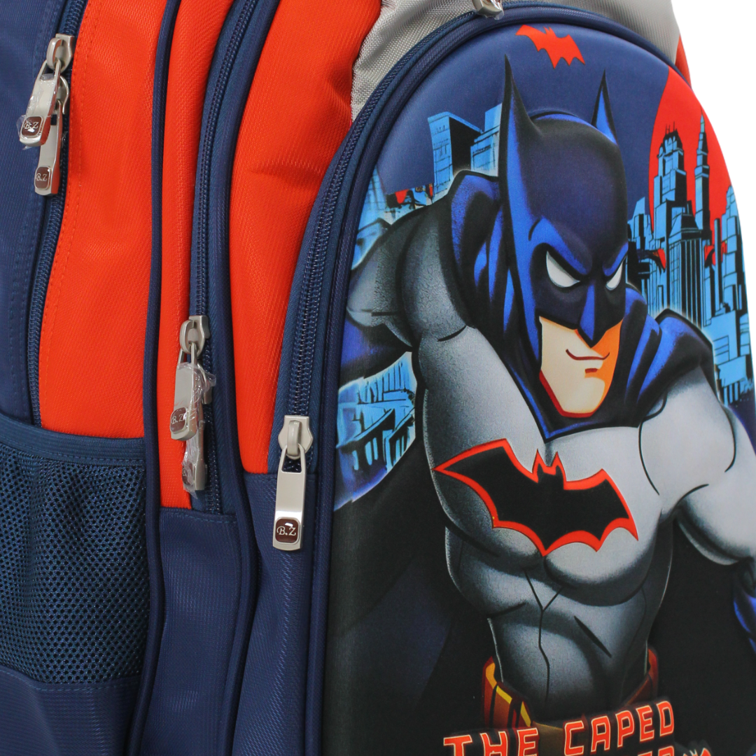 BZ Batman Backpack 18 Inches – Navy & Orange
