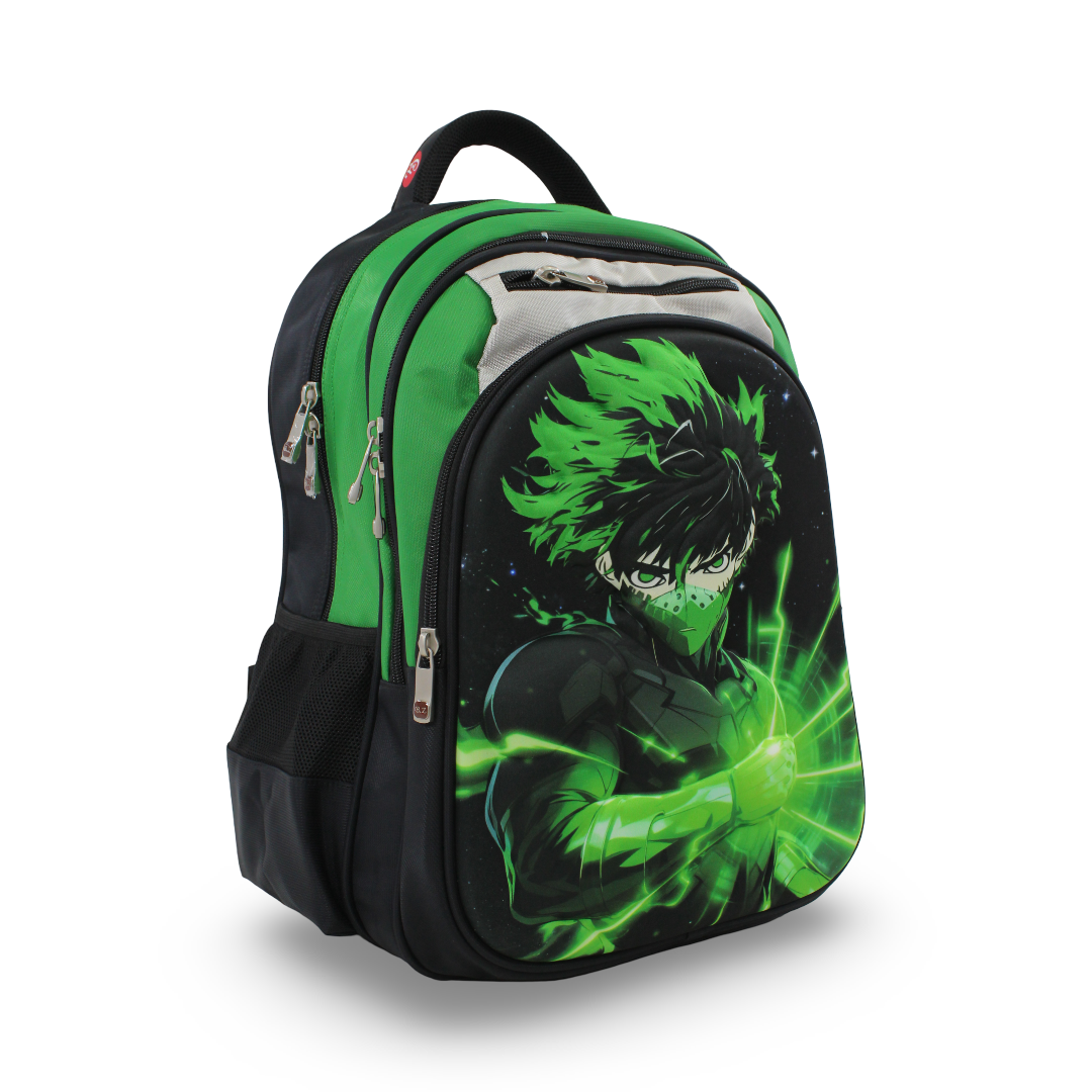 BZ Midoriya Backpack 18 Inches – Green & Black