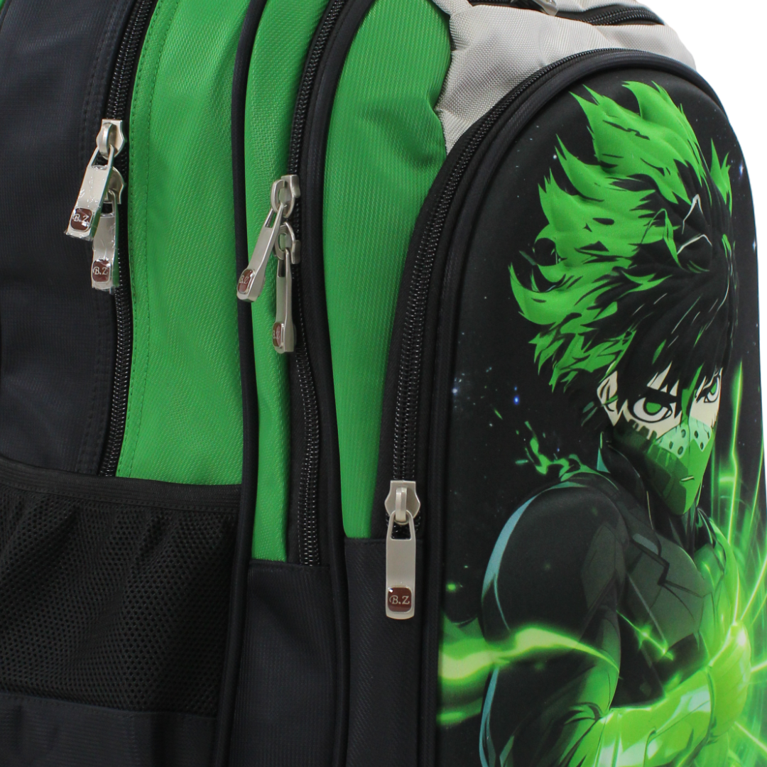 BZ Midoriya Backpack 18 Inches – Green & Black