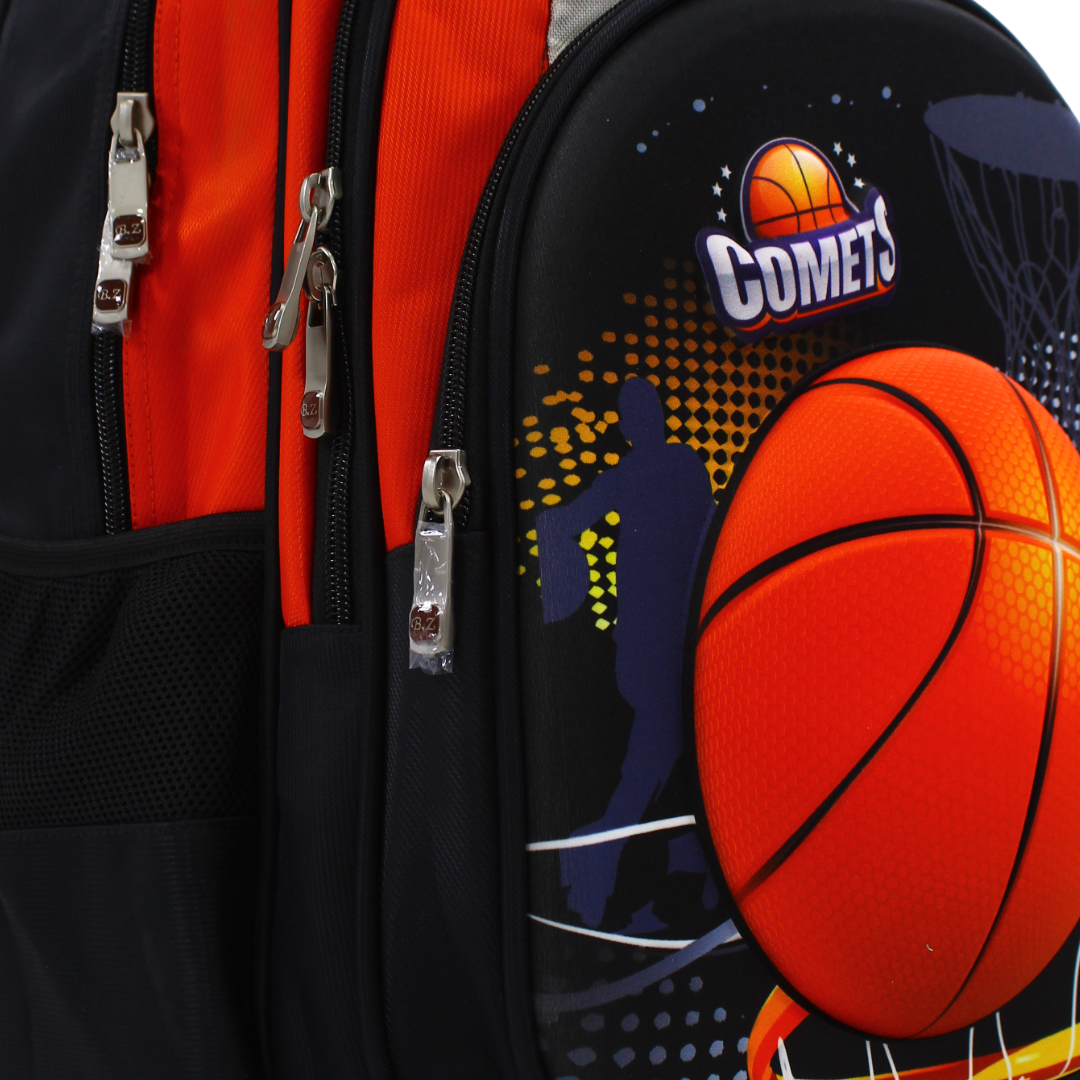 BZ Basketball Backpack 18 Inches – Orange & Black