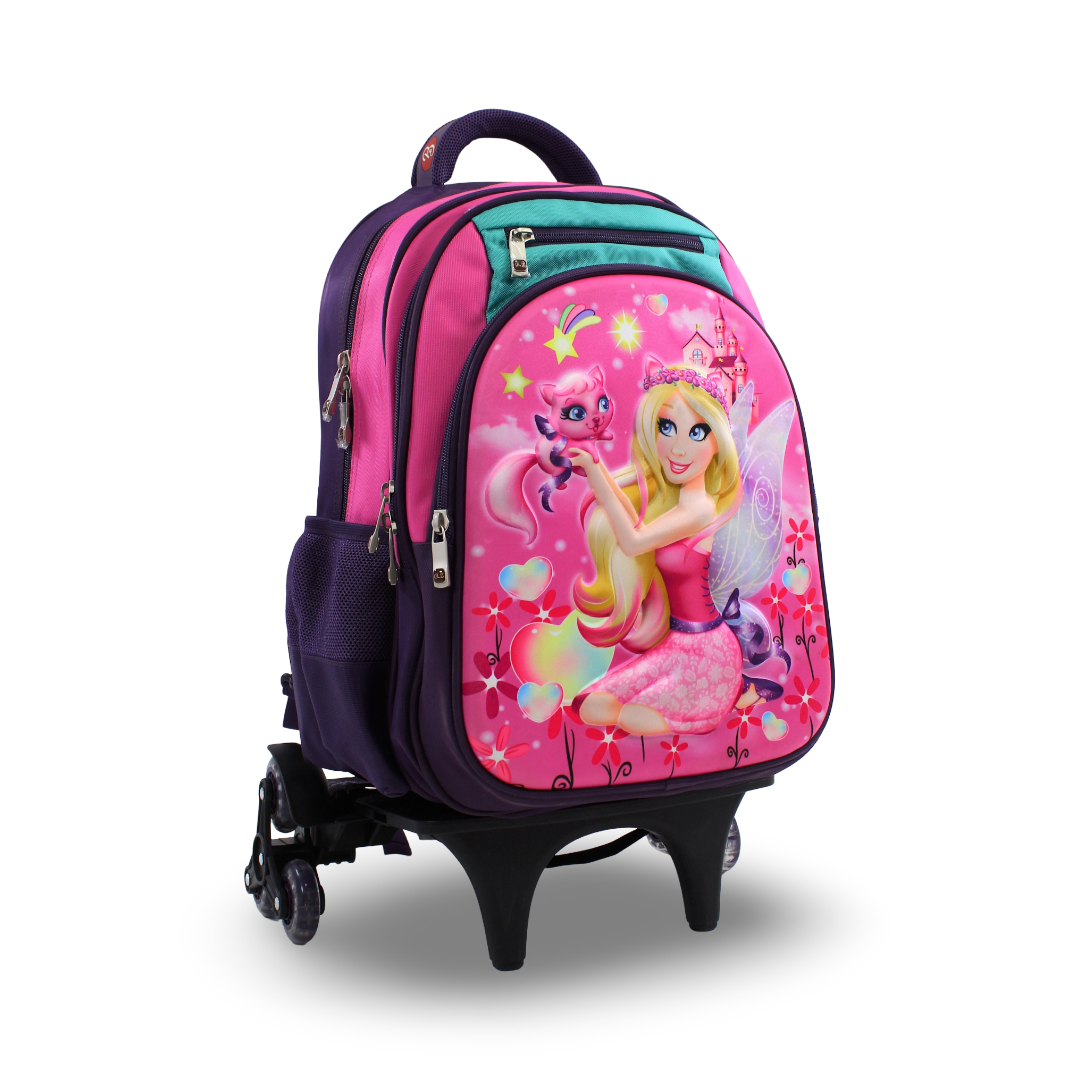 BZ Barbie A Fairy Trolley Bag 18 Inches – Purple & Fuchsia