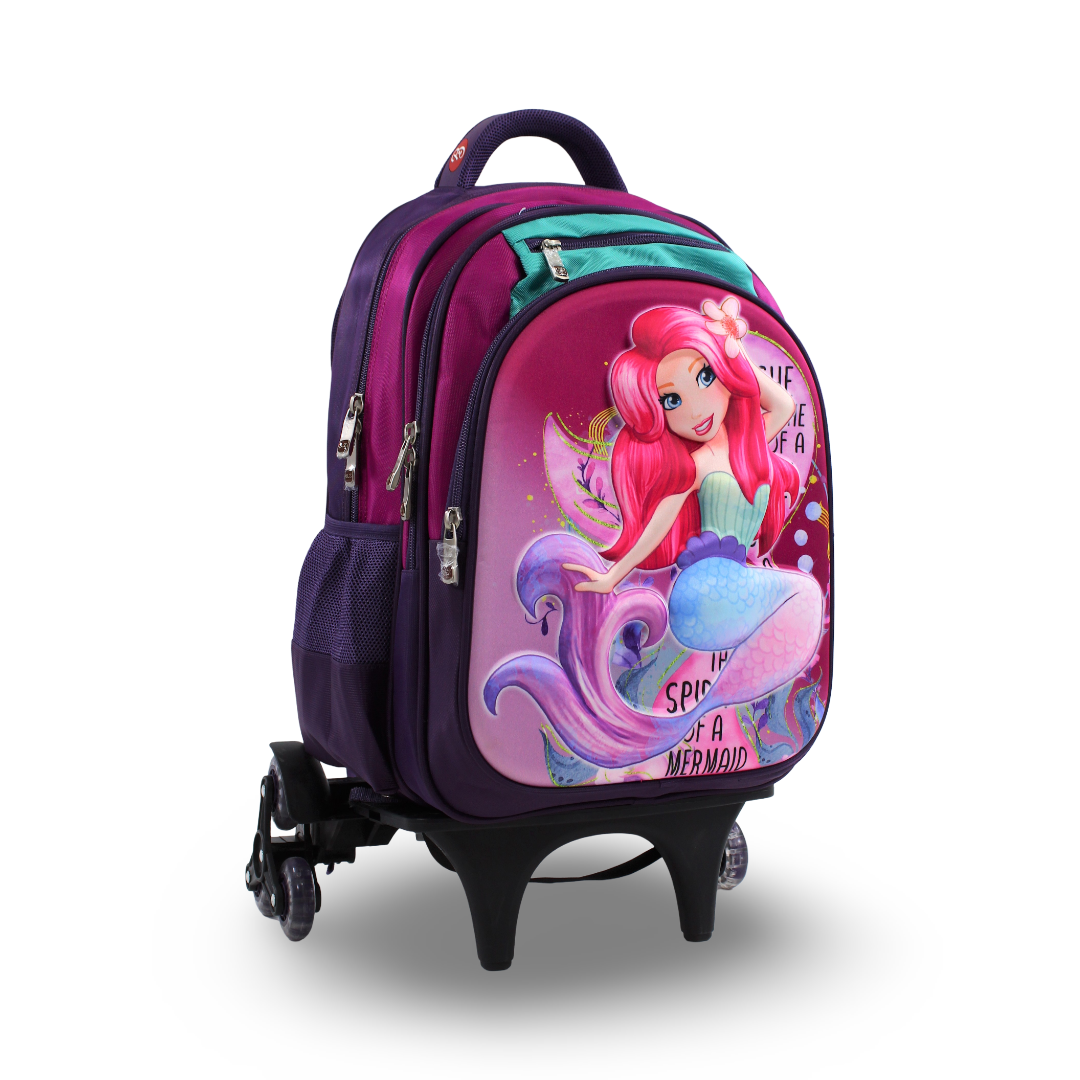 BZ Mermaid Trolley Bag 18 Inches – Purple & Fuchsia