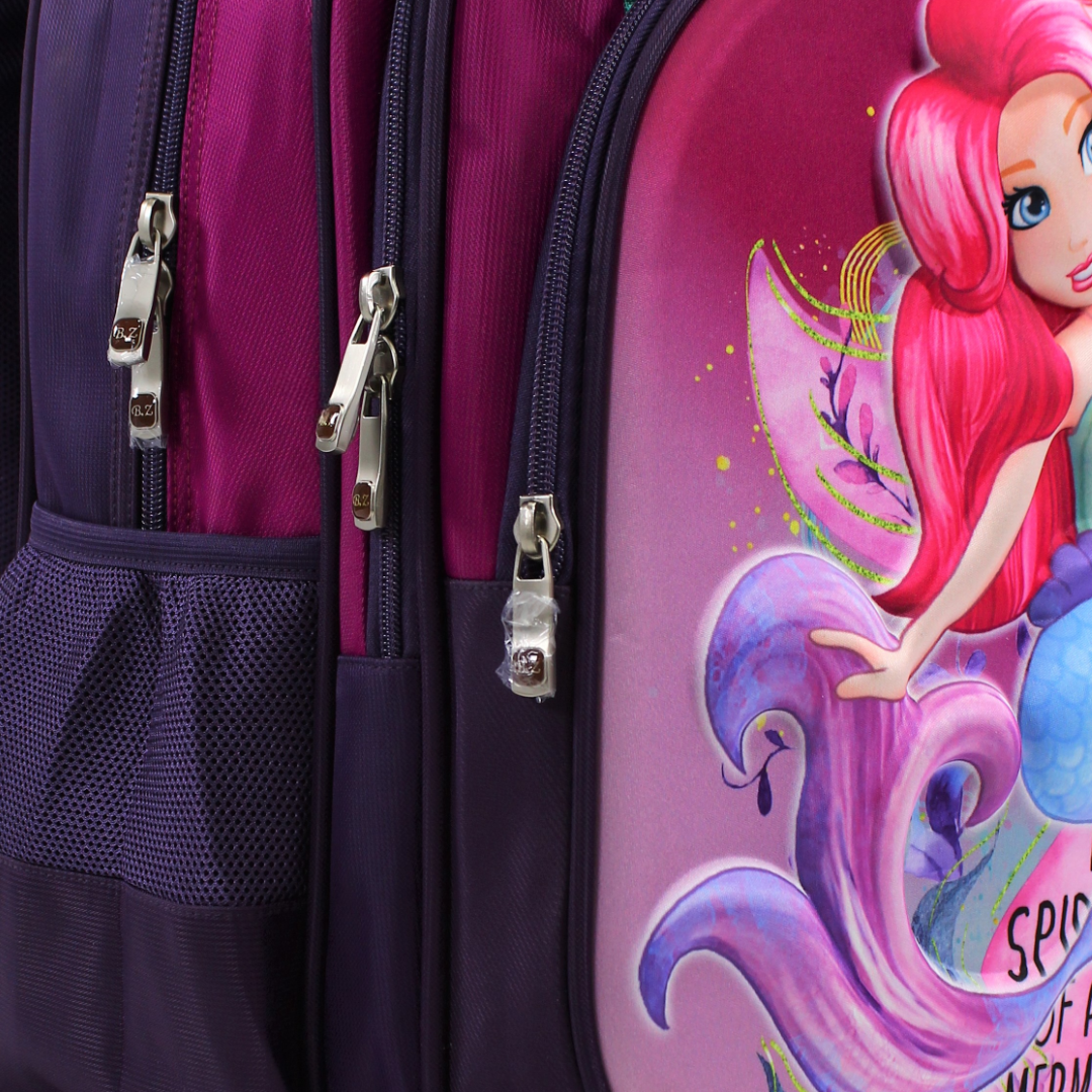 BZ Mermaid Trolley Bag 18 Inches – Purple & Fuchsia