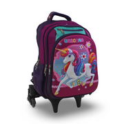 BZ Unicorn Trolley Bag 18 Inches – Purple & Fuchsia