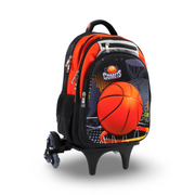 BZ Basketball Trolley Bag 18 Inches – Orange & Black