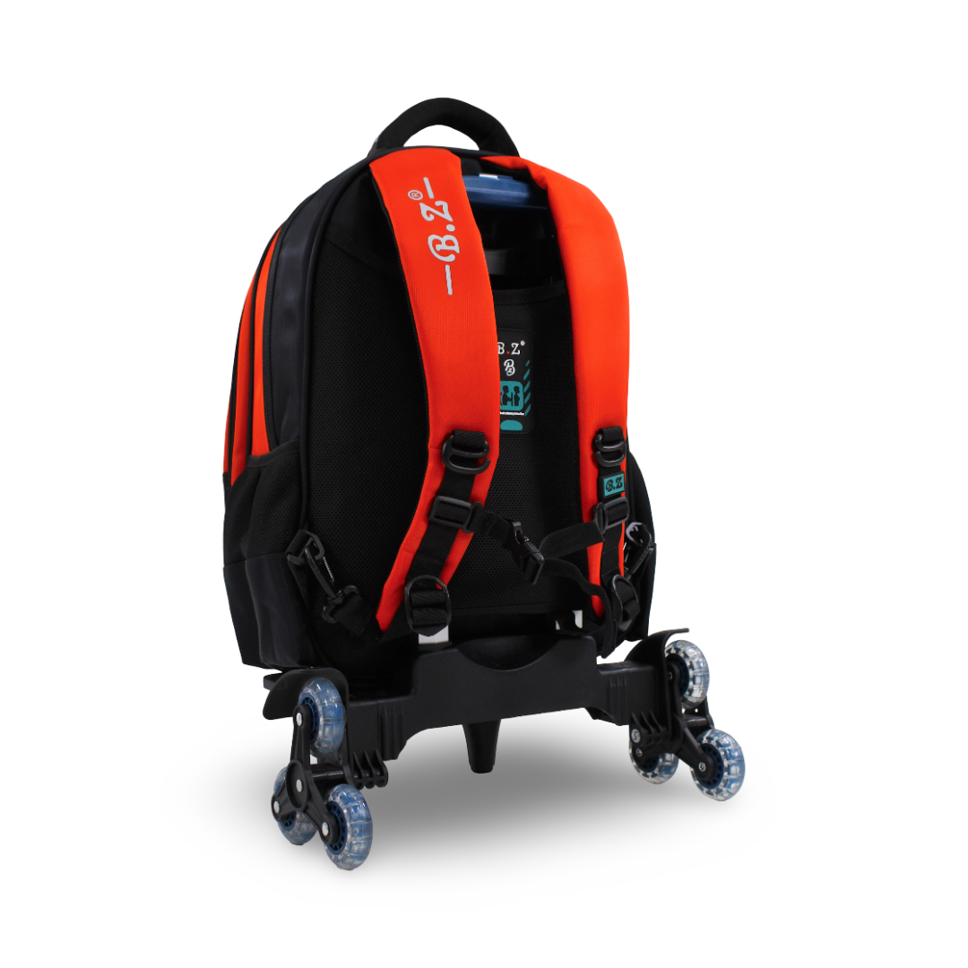 BZ Basketball Trolley Bag 18 Inches – Orange & Black
