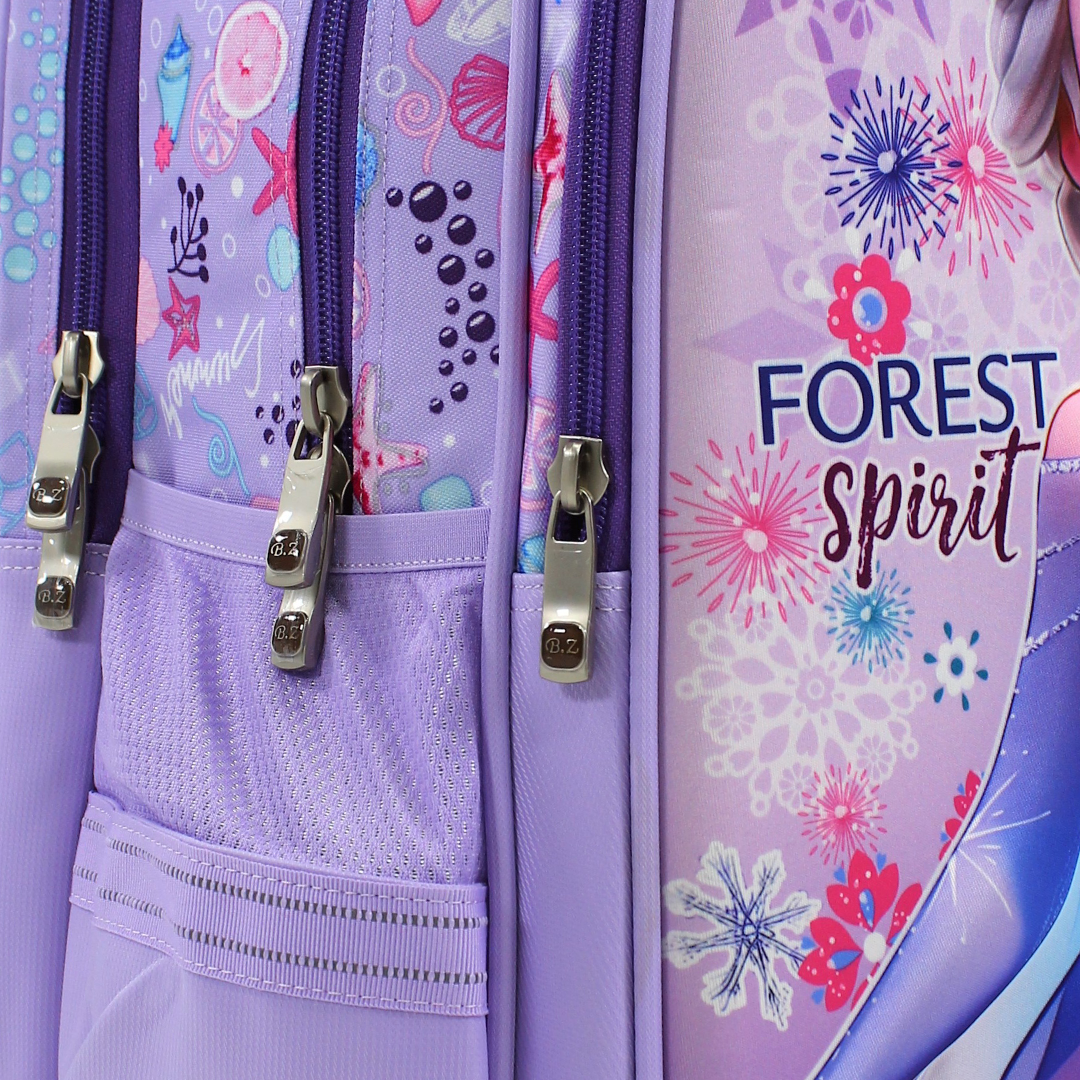 BZ Elsa Backpack with Trolley Sleeve 17 Inches – Purple
