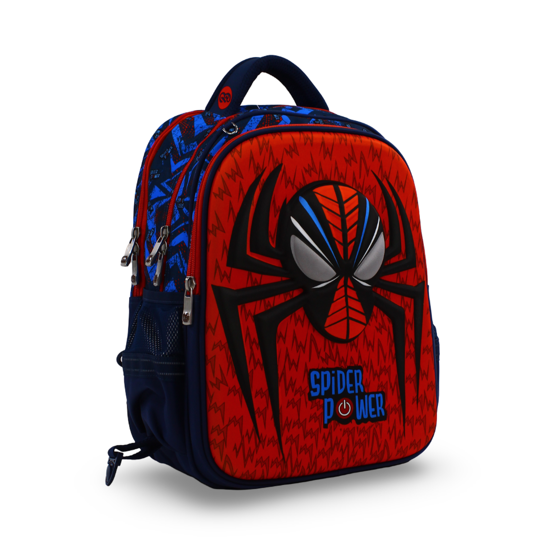 BZ Spider-Man Backpack with Trolley Sleeve 17 Inches – Orange & Navy