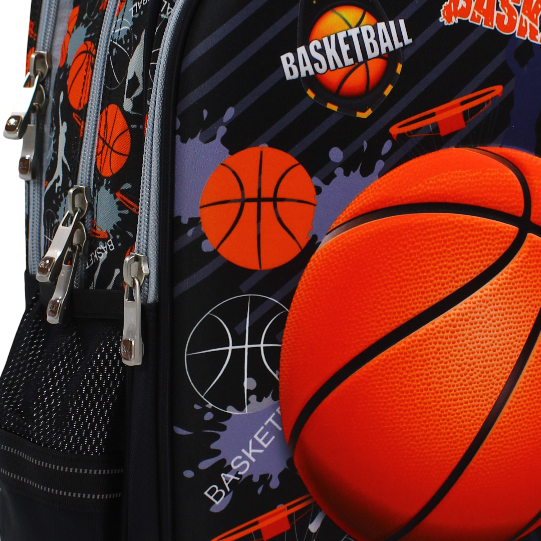BZ Basketball Backpack with Trolley Sleeve 17 Inches – Black