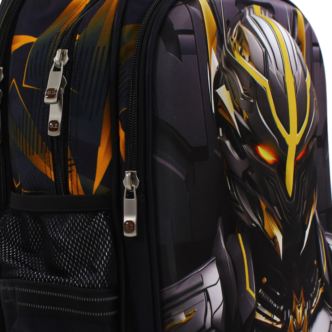 BZ Mecha Warrior Backpack with Trolley Sleeve 17 Inches – Black
