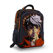 BZ Anime Backpack with Trolley Sleeve 17 Inches – Grey