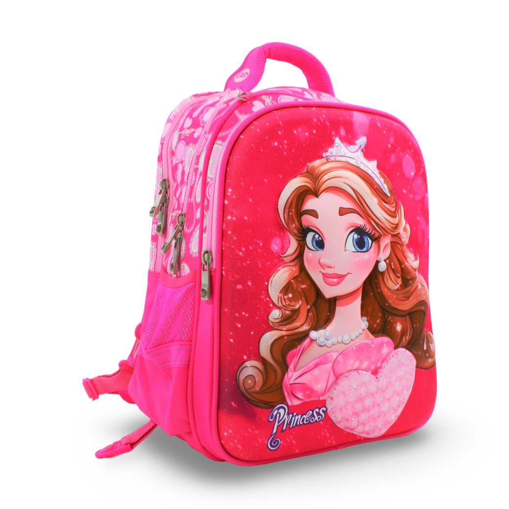 BZ Princess Backpack with Trolley Sleeve 17 Inches – Pink - School - BZ-SCHOOL