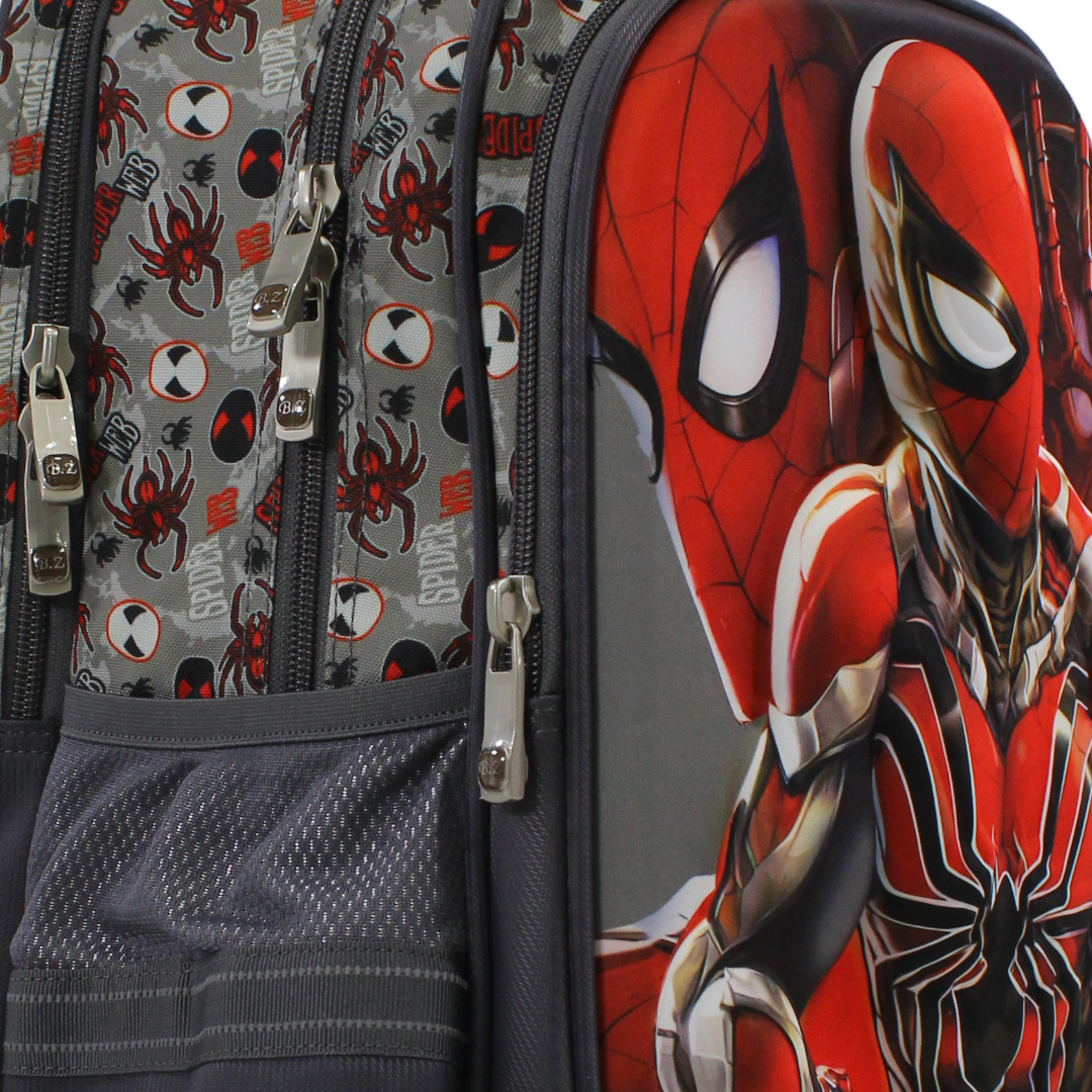 BZ Spider-Man Backpack 17 Inches with Trolley Sleeve – Grey
