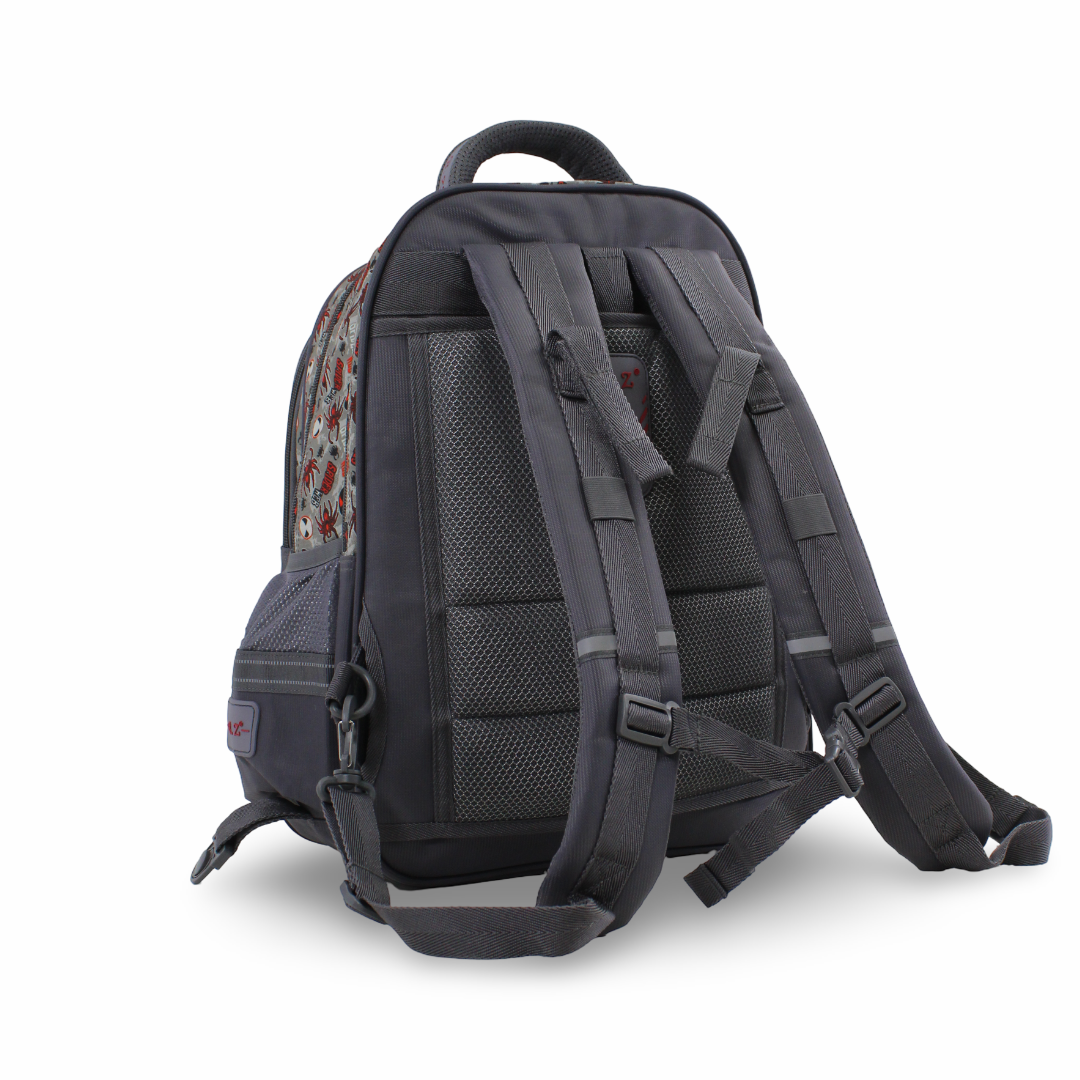 BZ Spider-Man Backpack 17 Inches with Trolley Sleeve – Grey