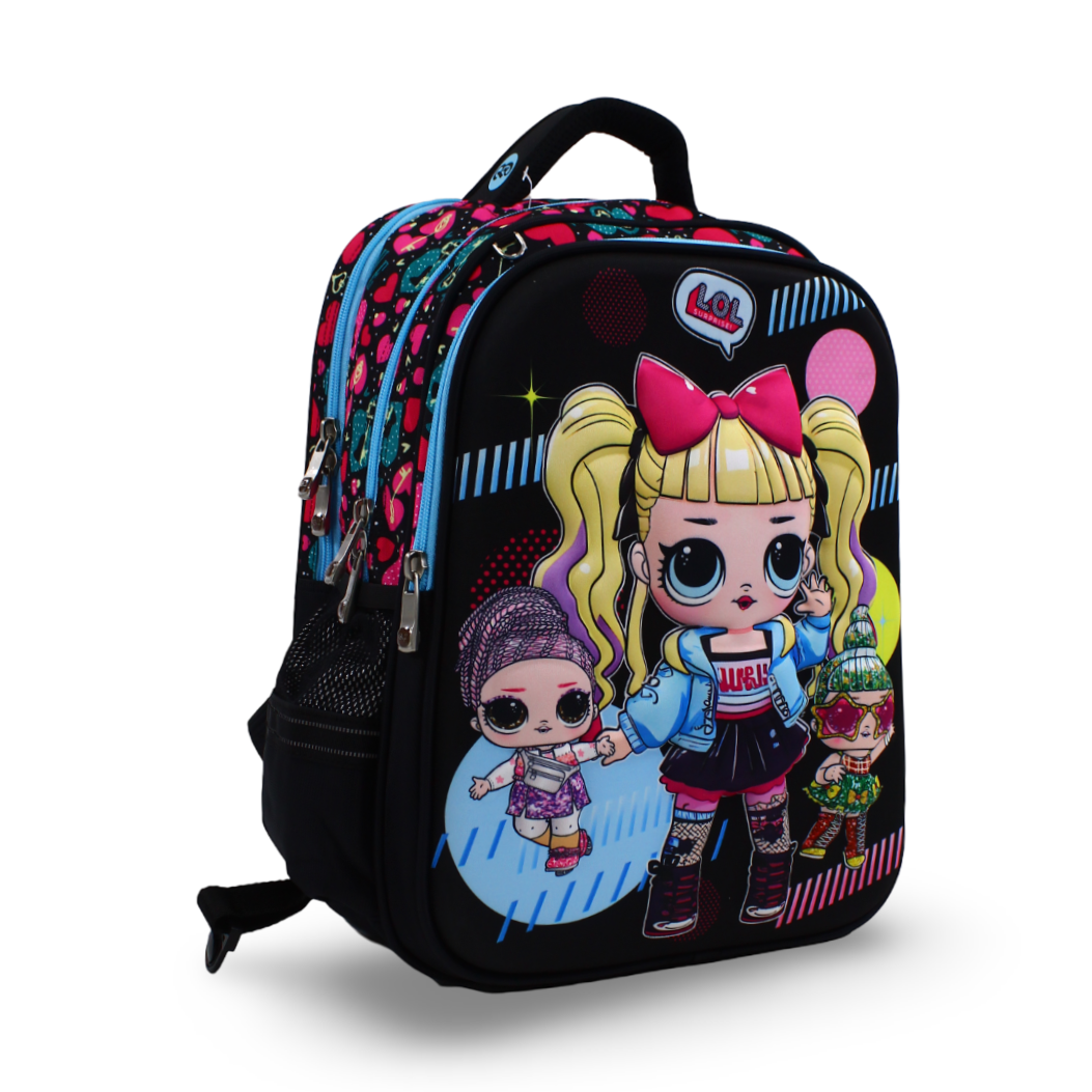 BZ LoL Backpack with Trolley Sleeve 18.5 Inches – Black - School - BZ-SCHOOL