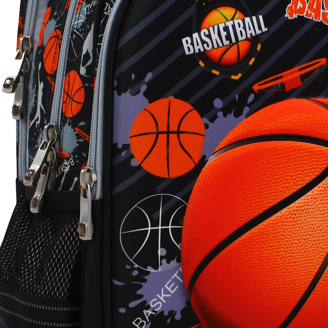 BZ Basketball Backpack 18.5 Inches – Black with Trolley Sleeve