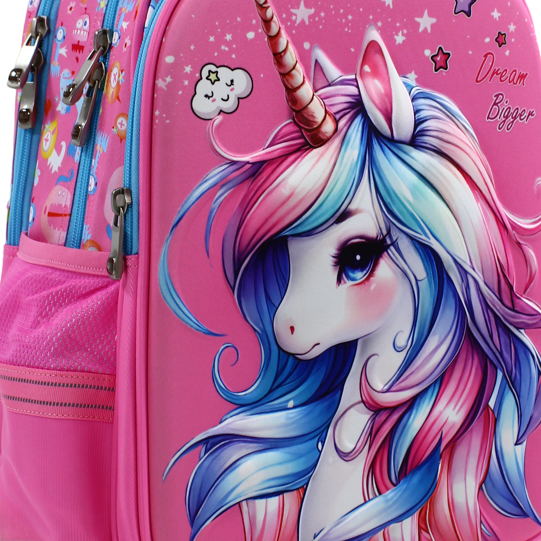 BZ Unicorn Backpack 18.5 Inches with Trolley Sleeve – Pink