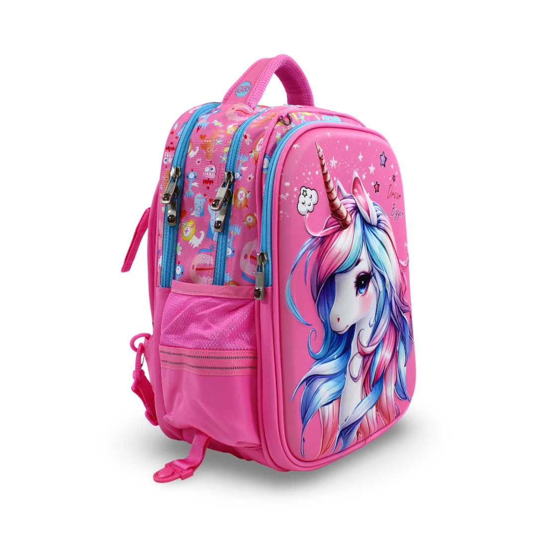 BZ Unicorn Backpack 18.5 Inches with Trolley Sleeve – Pink - School - BZ-SCHOOL