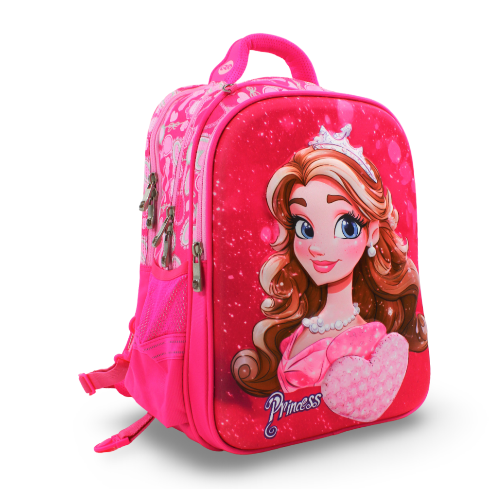 BZ Princess Backpack 18.5 Inches with Trolley Sleeve – Pink - School - BZ-SCHOOL