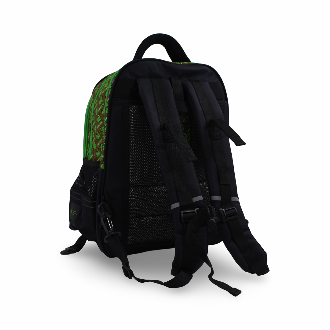 BZ Hulk's Hand Backpack 18.5 Inches with Trolley Sleeve – Green & Black