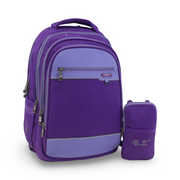 BZ Backpack with Trolley Sleeve 20 Inches + Pencil Case – Dark Purple