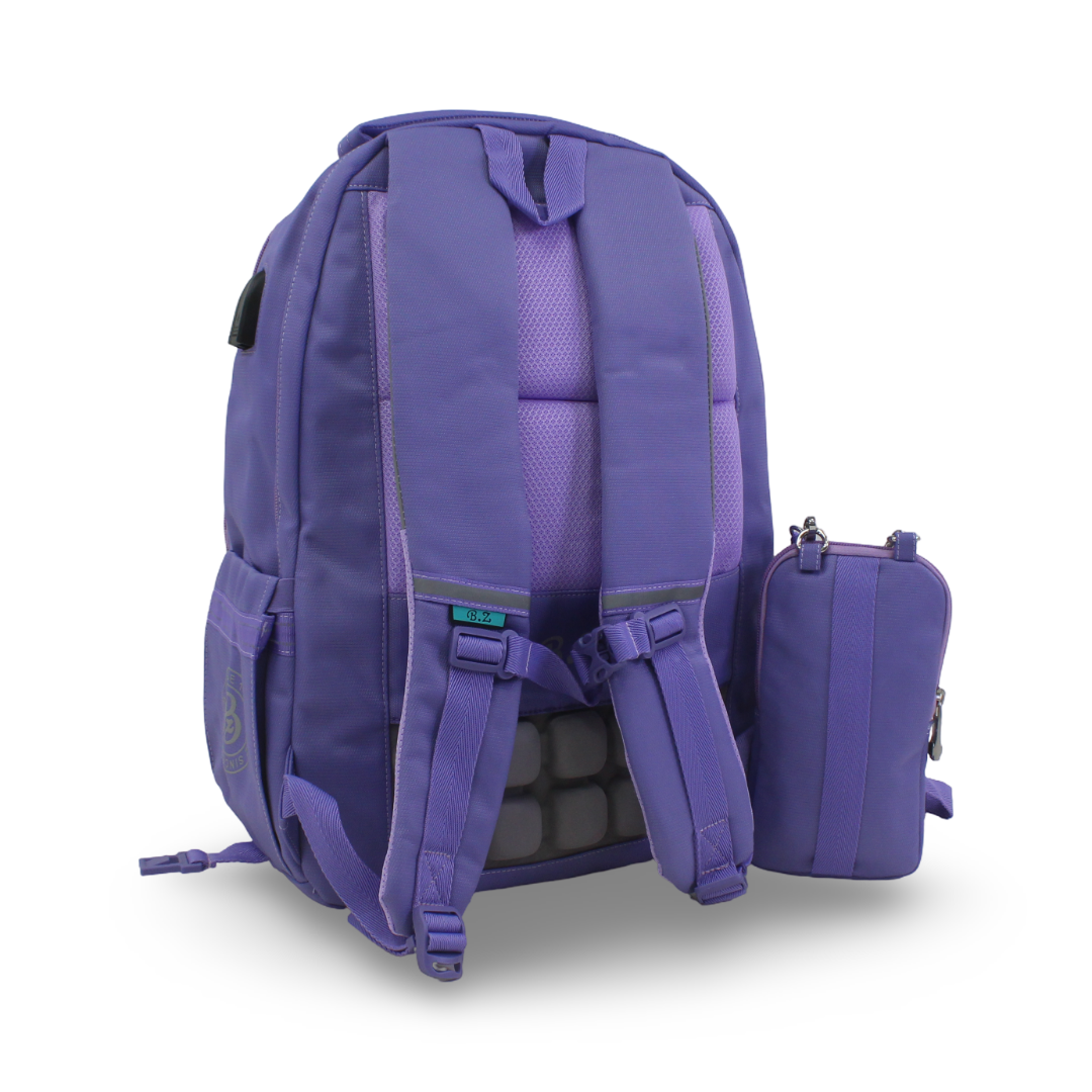 BZ Backpack with Trolley Sleeve 20 Inches + Pencil Case – Light Purple