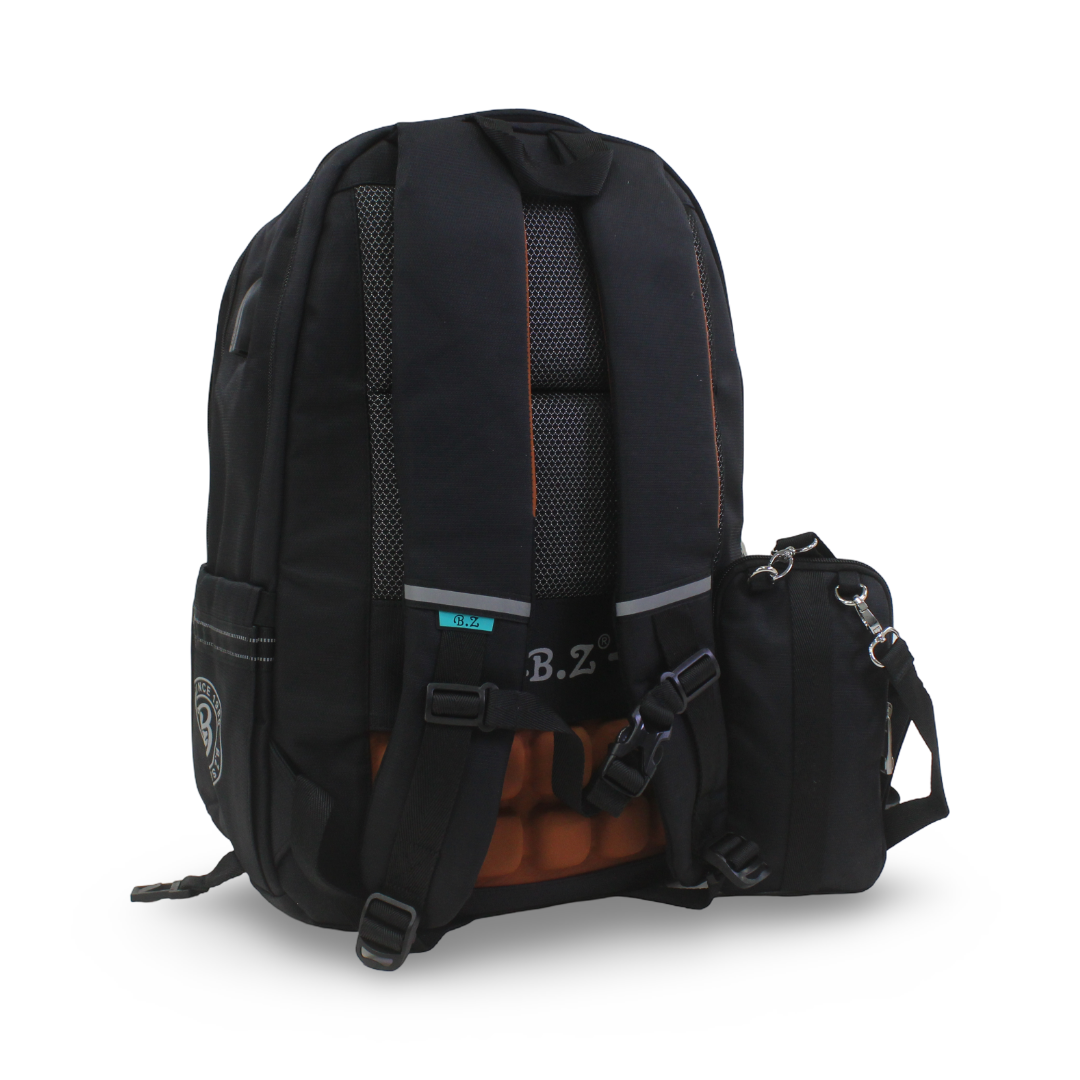 BZ Backpack with Trolley Sleeve 20 Inches + Pencil Case – Black