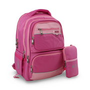 BZ Backpack 20 Inches with Trolley Sleeve + Pencil Case – Pink