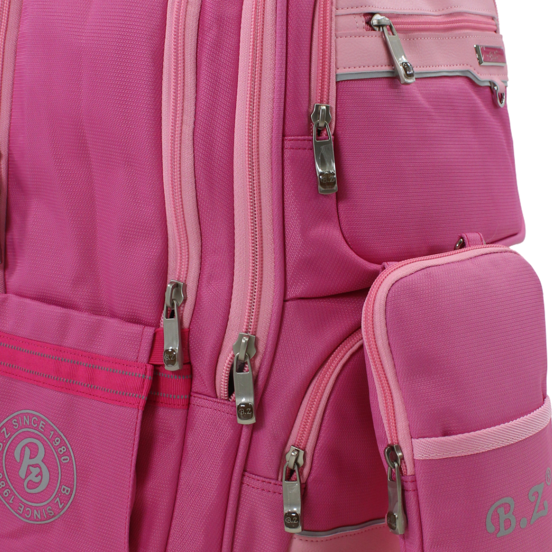 BZ Backpack 20 Inches with Trolley Sleeve + Pencil Case – Pink