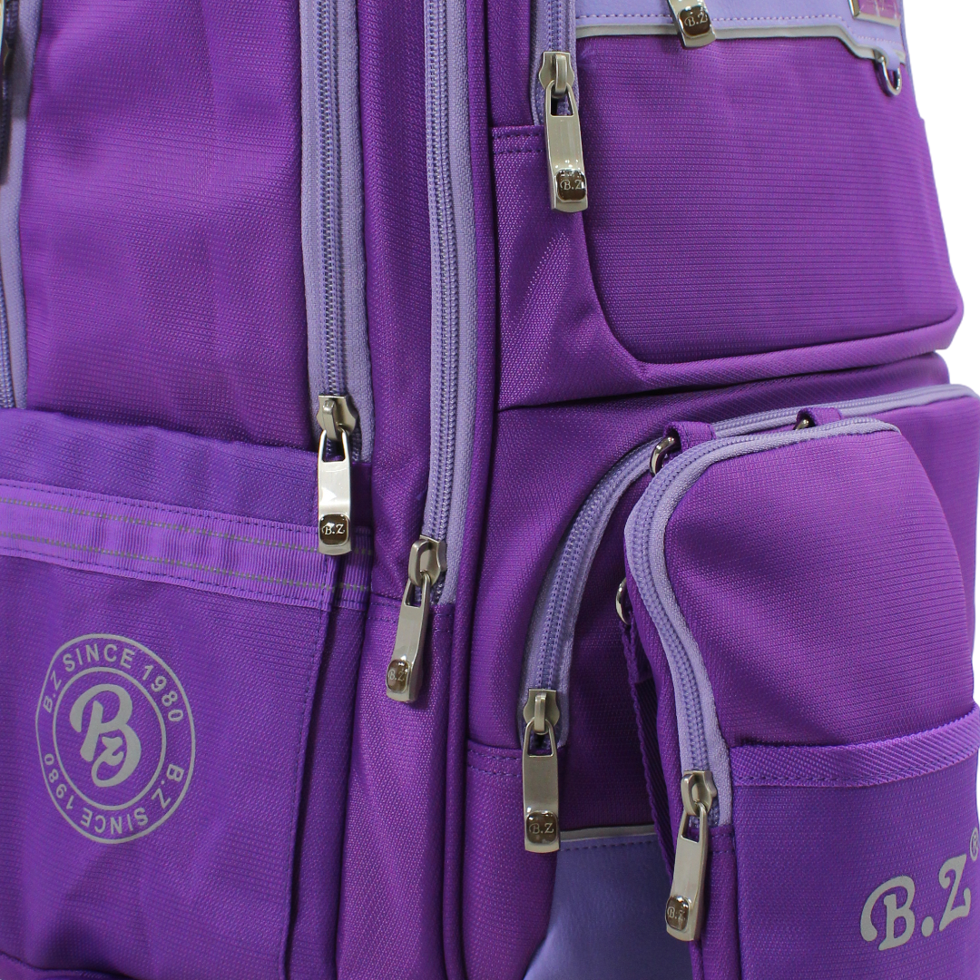 BZ Backpack 20 Inches with Trolley Sleeve + Pencil Case – Dark Purple