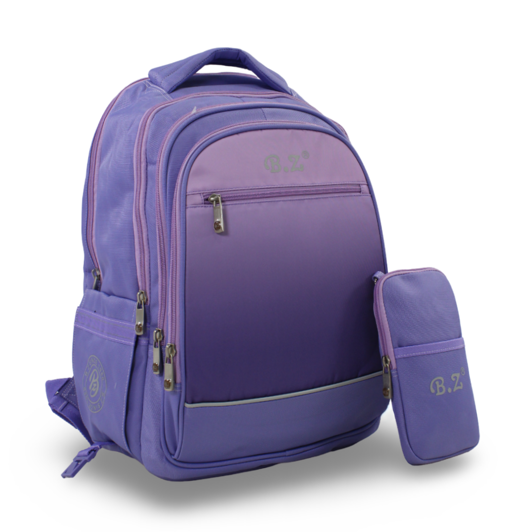 BZ Backpack 20 Inches with Trolley Sleeve + Pencil Case – Light Purple