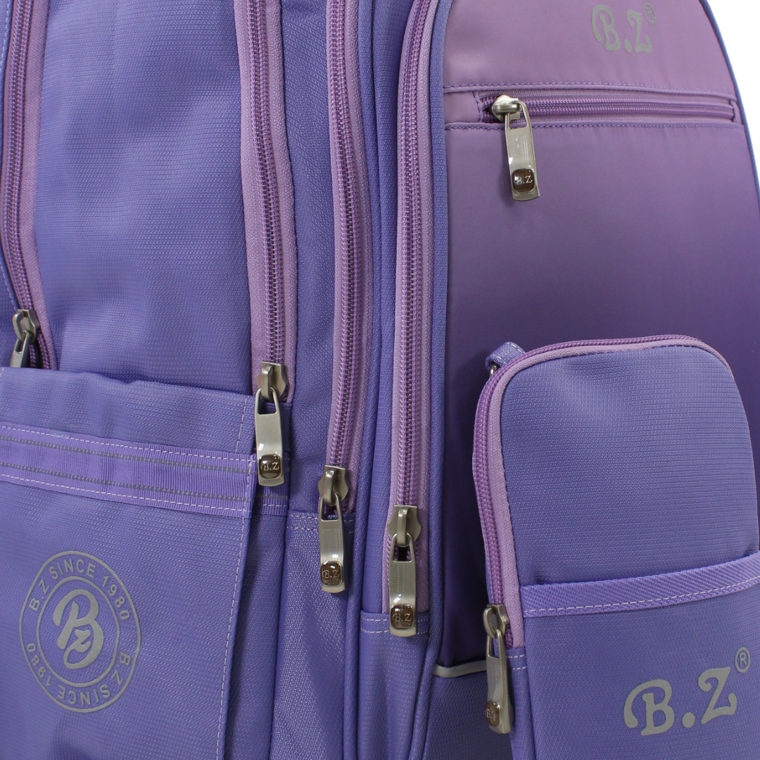 BZ Backpack 20 Inches with Trolley Sleeve + Pencil Case – Light Purple