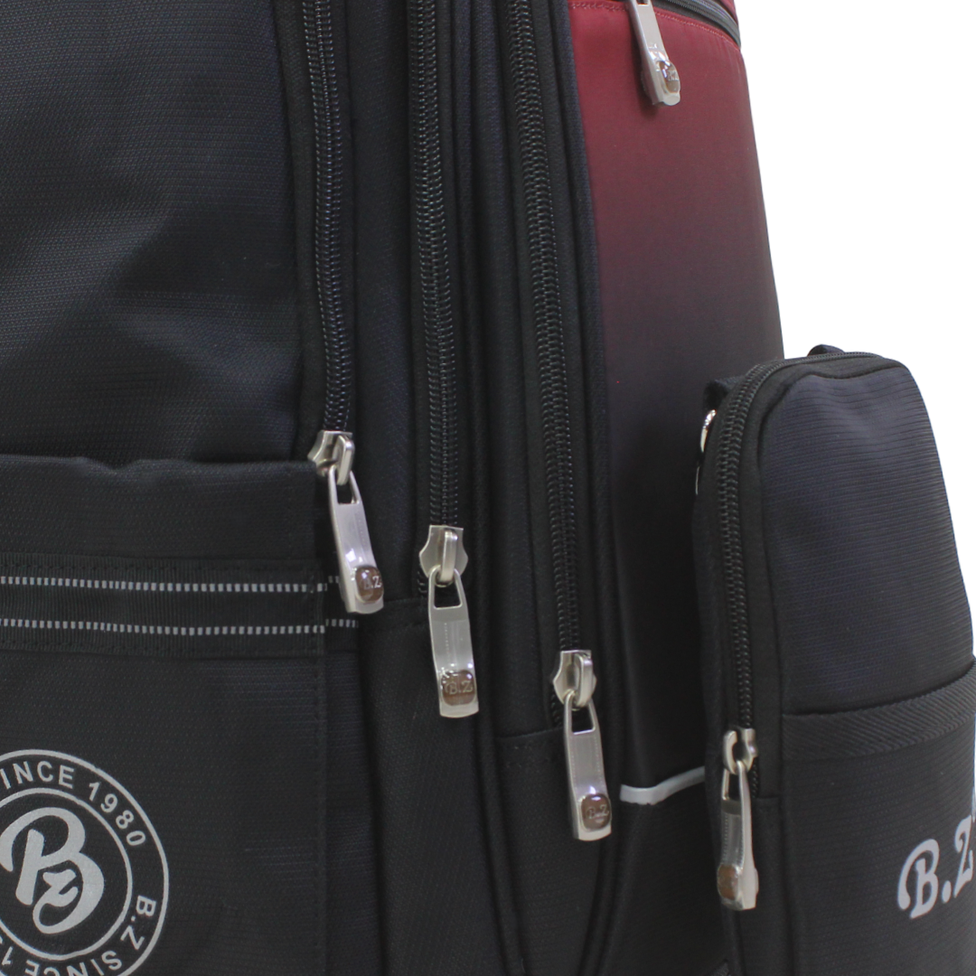 BZ Backpack with Trolley Sleeve 20 Inches + Pencil Case – Burgundy & Black