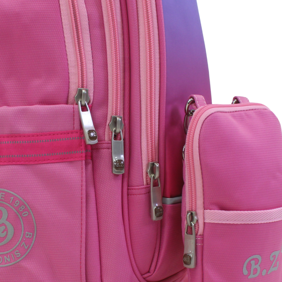 BZ Backpack with Trolley Sleeve 20 Inches + Pencil Case – Pink