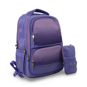 BZ Backpack 20 Inches with Trolley Sleeve + Pencil Case – Light Purple