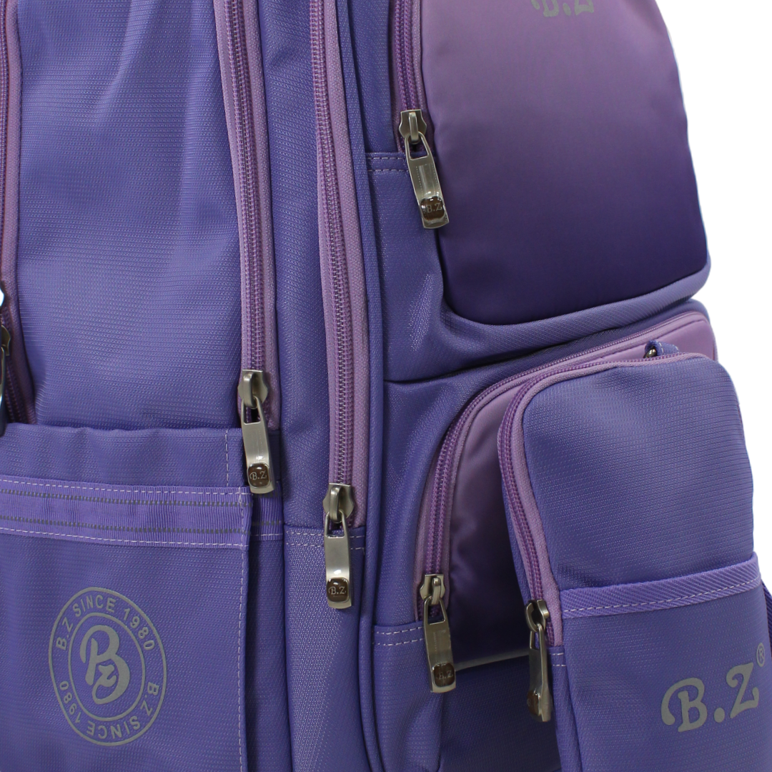 BZ Backpack 20 Inches with Trolley Sleeve + Pencil Case – Light Purple