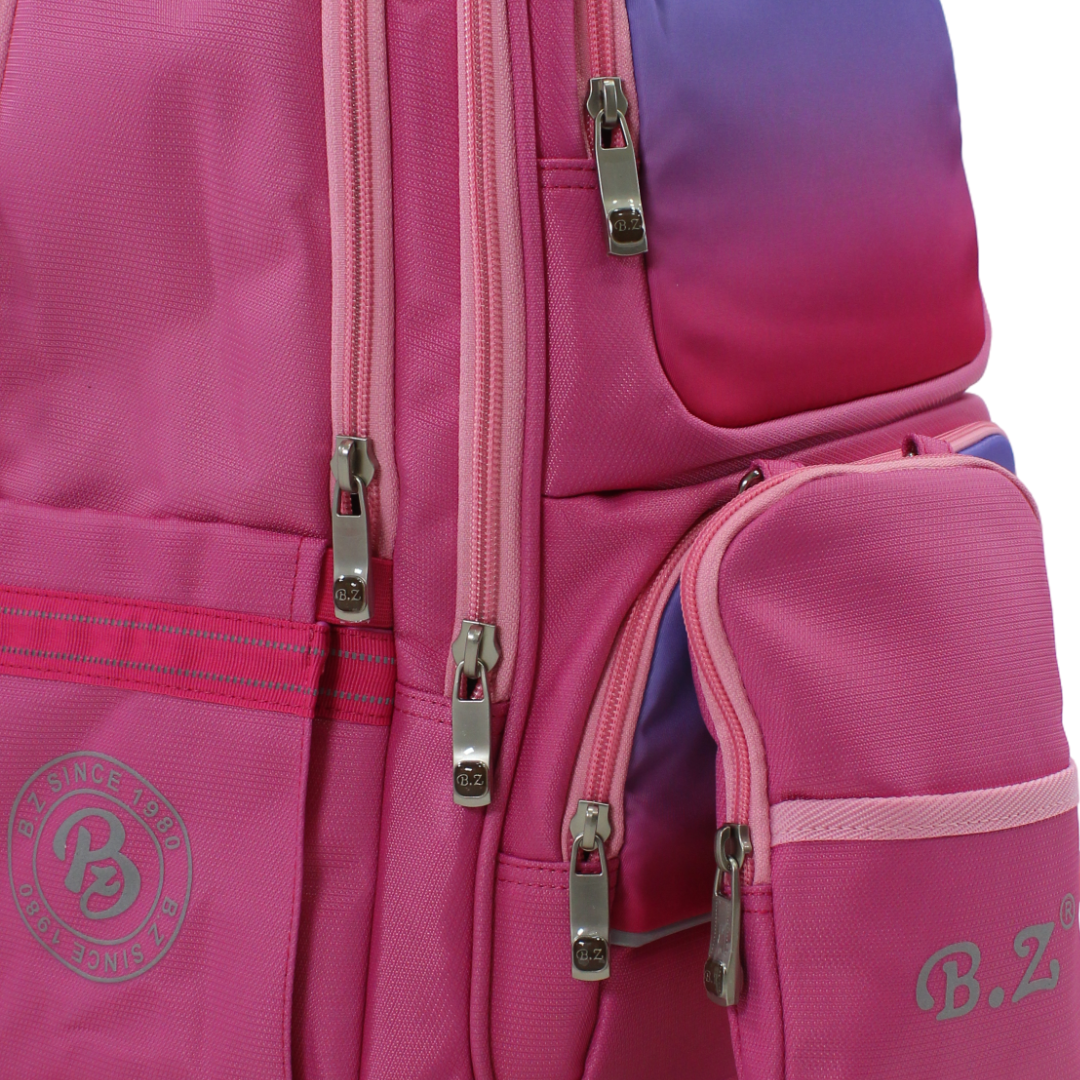 BZ Backpack 20 Inches with Trolley Sleeve + Pencil Case – Pink