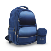 BZ Backpack with Trolley Sleeve 20 Inches + Pencil Case – Blue