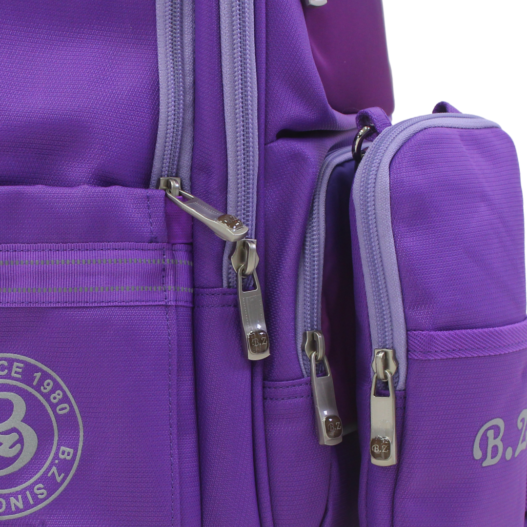 BZ Backpack with Trolley Sleeve 20 Inches + Pencil Case – Dark Purple