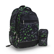 BZ Litters Backpack with Trolley Sleeve 20 Inches + Pencil Case – Black