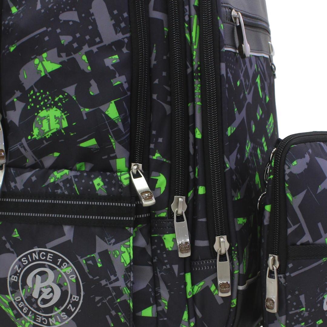 BZ Litters Backpack with Trolley Sleeve 20 Inches + Pencil Case – Black