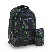 BZ Litters Backpack with Trolley Sleeve 20 Inches + Pencil Case – Black