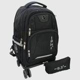 Black 20 Inches Trolley Bag + Pencil Case