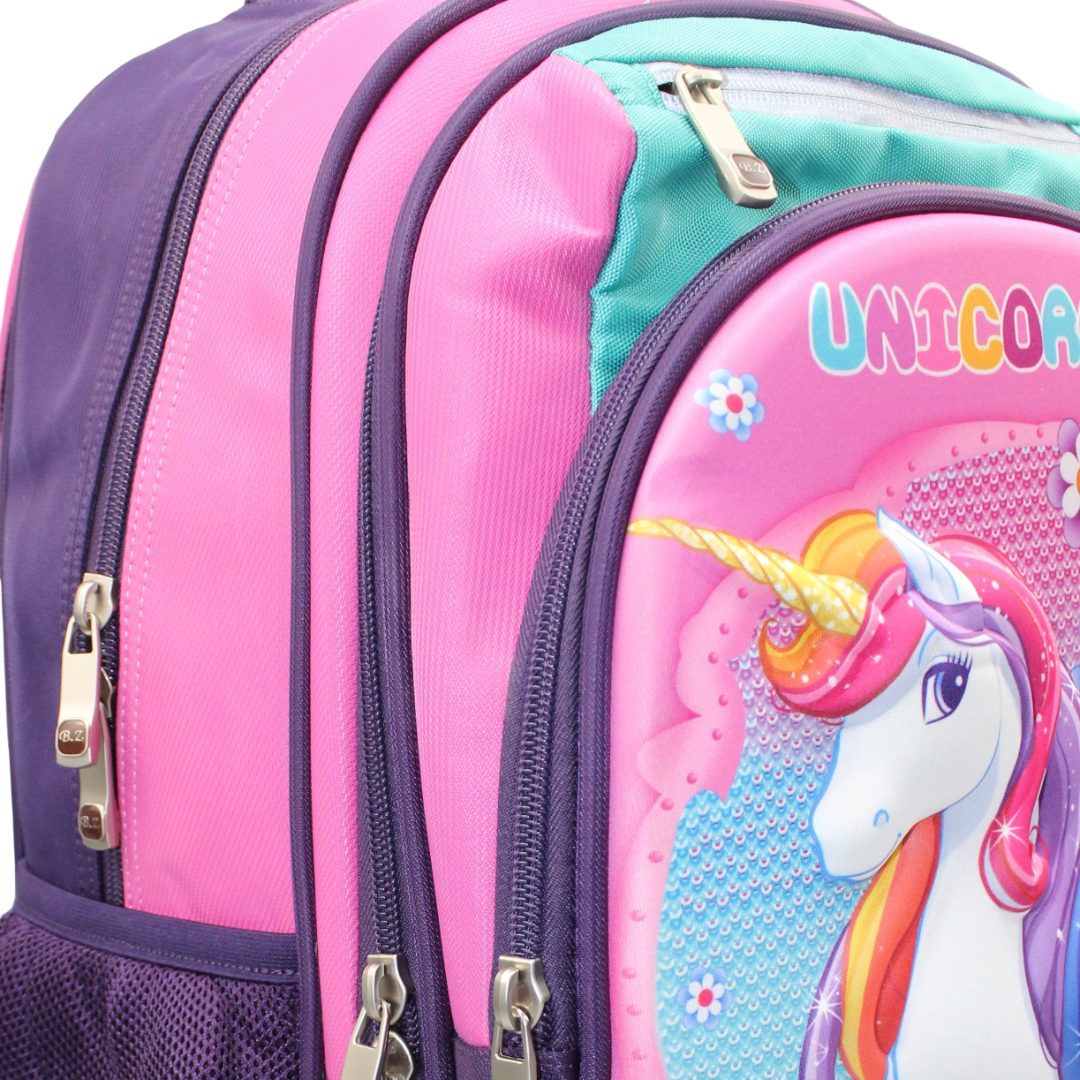 BZ Unicorn Backpack 15 Inches – Purple & Pink