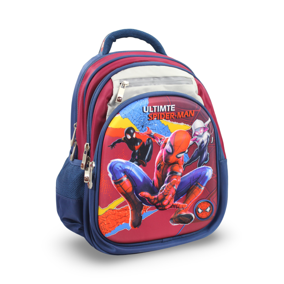 BZ Spider-Man Backpack 16.5 Inches – Burgundy & Navy