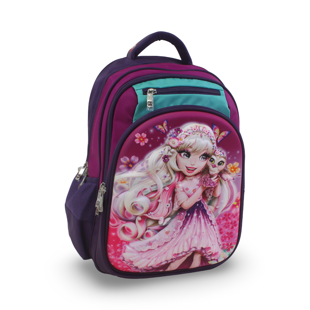 BZ Fantasy Barbie Backpack 16.5 Inches – Fuchsia & Purple